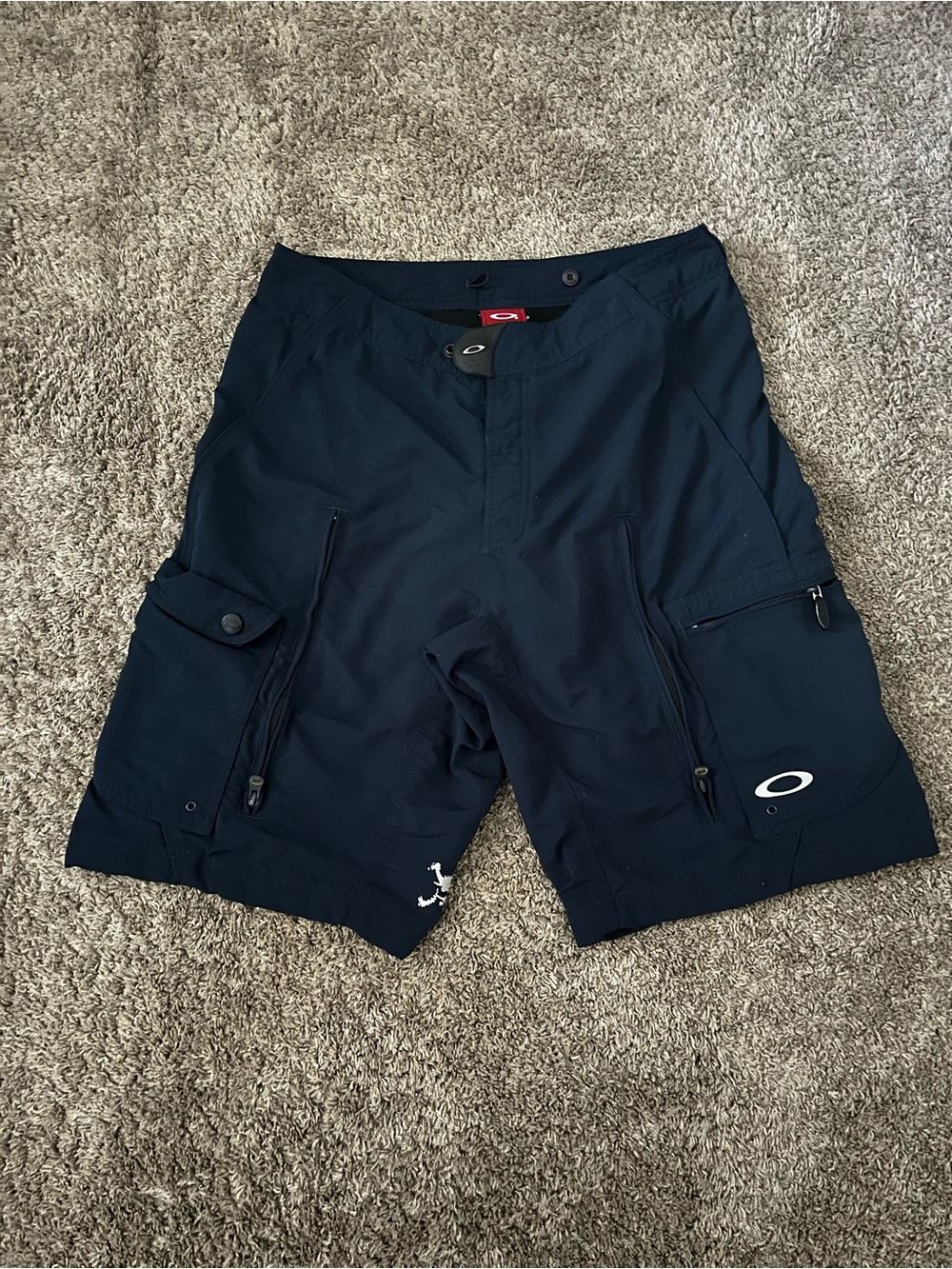 VTG Y2K Oakley Software Men's L Blue Lined MTB Padded Mountain Bike Shorts